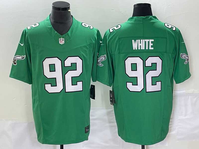 Mens Philadelphia Eagles #92 Reggie White Green 2023 F.U.S.E. Vapor Untouchable Stitched Football Jersey